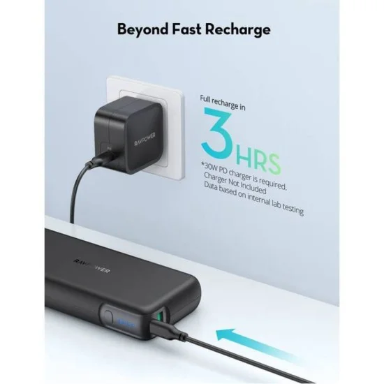 RAVPower RP-PB201 PD Pioneer 20000mAh 60W 2-Port Portable Charger Black